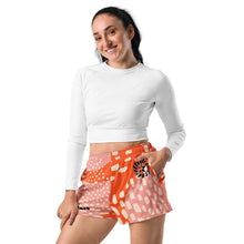Load image into Gallery viewer, Orange Abstract Unisex Athletic Shorts