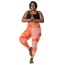 Load image into Gallery viewer, Orange Abstract Pocket Leggings