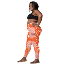 Load image into Gallery viewer, Orange Abstract Pocket Leggings