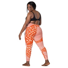 Load image into Gallery viewer, Orange Abstract Pocket Leggings
