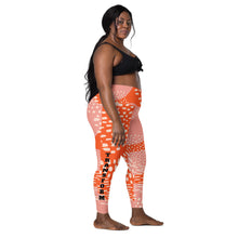 Load image into Gallery viewer, Orange Abstract Pocket Leggings