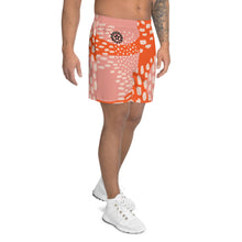 Load image into Gallery viewer, Orange Abstrat Athletic Shorts