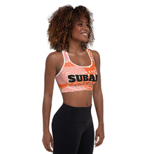 Load image into Gallery viewer, Orange Abstract Sports Bra