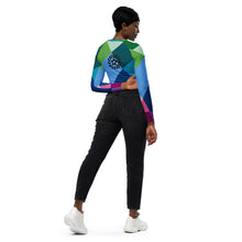 Load image into Gallery viewer, Color Wheel long-sleeve crop top