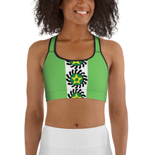 Load image into Gallery viewer, Green Center Stripe Suban Sports bra