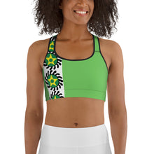 Load image into Gallery viewer, Green Side Stripe Suban Sports bra