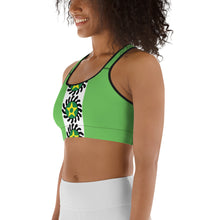 Load image into Gallery viewer, Green Center Stripe Suban Sports bra
