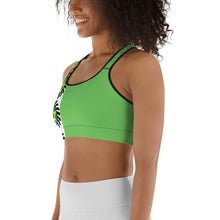 Load image into Gallery viewer, Green Side Stripe Suban Sports bra