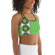 Load image into Gallery viewer, Green Side Stripe Suban Sports bra