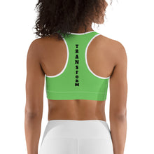 Load image into Gallery viewer, Green Center Stripe Suban Sports bra