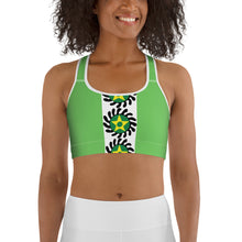Load image into Gallery viewer, Green Center Stripe Suban Sports bra