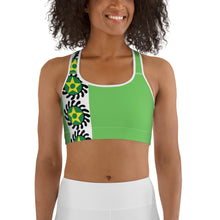 Load image into Gallery viewer, Green Side Stripe Suban Sports bra