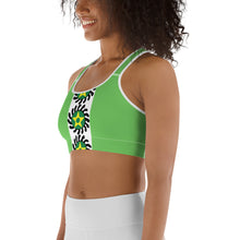 Load image into Gallery viewer, Green Center Stripe Suban Sports bra