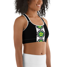 Load image into Gallery viewer, Black Center Stripe Suban Sports bra