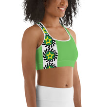Load image into Gallery viewer, Green Side Stripe Suban Sports bra