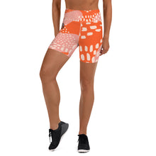 Load image into Gallery viewer, Orange Abstract Yoga Shorts