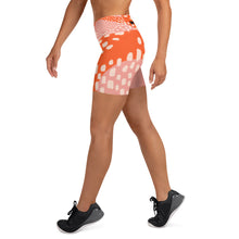 Load image into Gallery viewer, Orange Abstract Yoga Shorts
