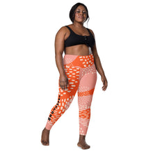 Load image into Gallery viewer, Orange Abstract Pocket Leggings
