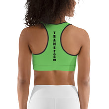 Load image into Gallery viewer, Green Center Stripe Suban Sports bra
