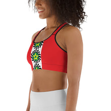 Load image into Gallery viewer, Red Center Stripe Suban Sports bra
