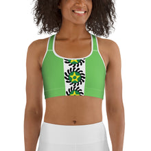 Load image into Gallery viewer, Green Center Stripe Suban Sports bra
